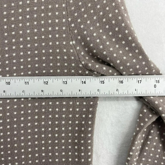 Banana Republic Cardigan Womens  PXXS Brown Knitted Polka Dot Button-Up Pockets - Picture 3 of 12